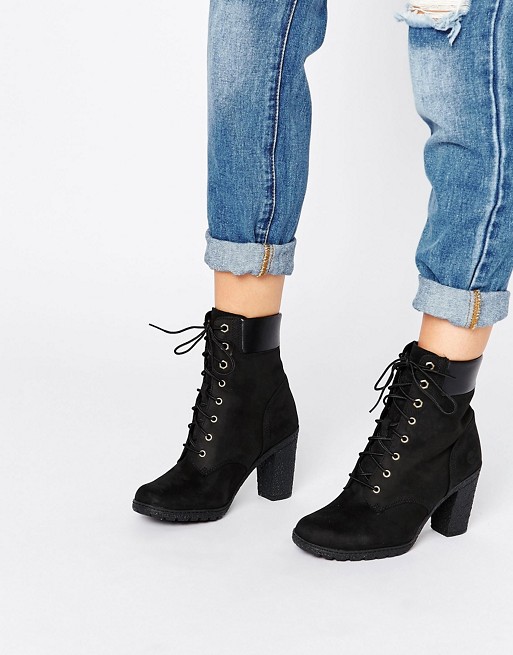 Timberland Glancy Black 6 Inch Heeled Boots | ASOS