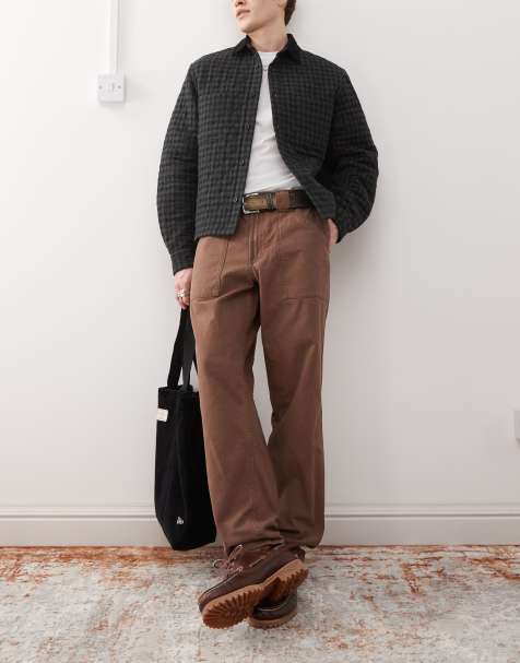 Timberland Goffstown washed canvas fatigue pocket pants in brown - view 1