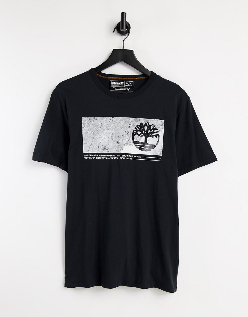 timberland graphic linear t-shirt-black