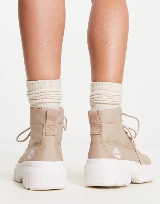 Timberland - Greyfield - Beige støvler i stof , 4 af 4