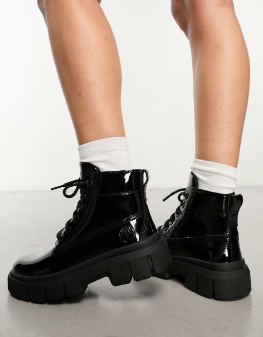 Black patent leather timberland boots new arrivals