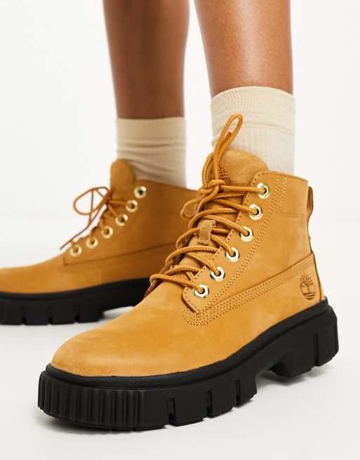 Leather cheap wheat timberland