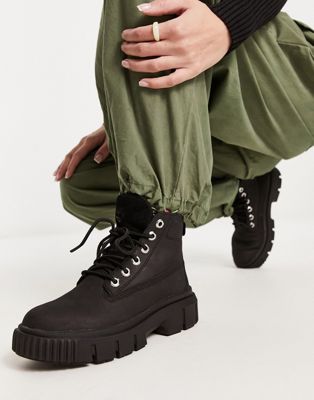 Timberland greyfield boots in black nubuck leather - ASOS Price Checker