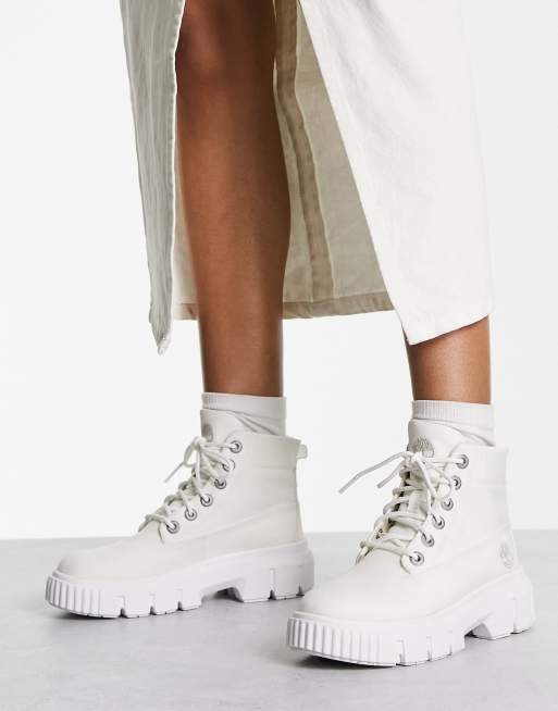 Timberland Greyfield Bottines en toile Blanc