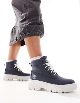 Timberland – Greyfield – Granatowe sznurowane botki