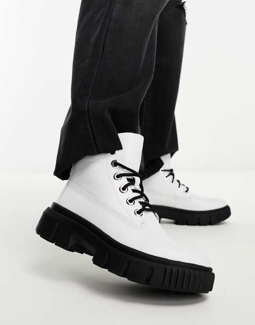 Timberland - Greyfield - Hvide støvler i læder, 2 af 4