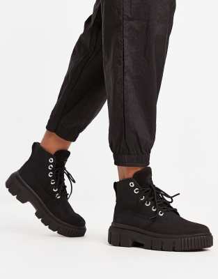 Timberland Greyfield Waterproof Leather Boot In Black