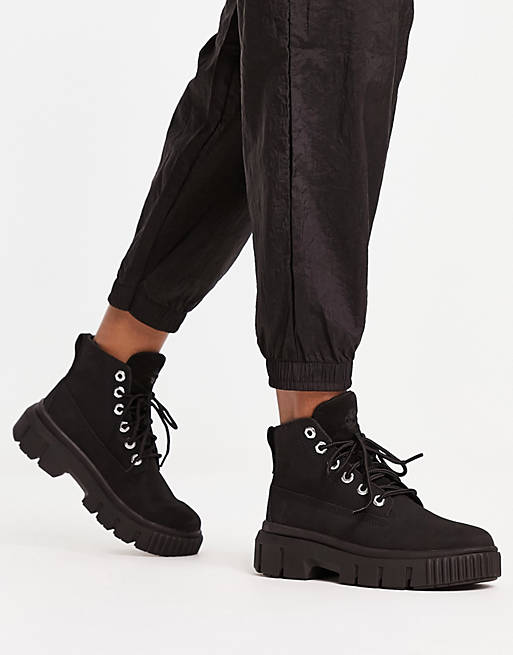 Timberland Greyfield leather boots in black | ASOS