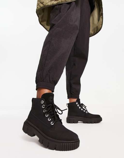 Marco de referencia Desmenuzar vértice Timberland Greyfield leather boots in black | ASOS