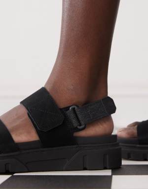 Timberland Greyfield sandals in black suede