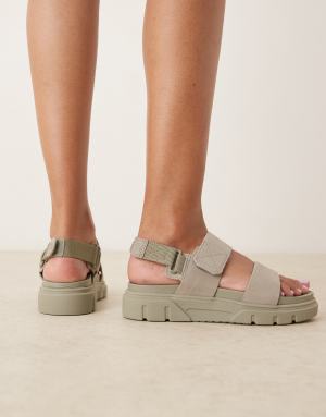 Timberland Greyfield sandals in grey suede
