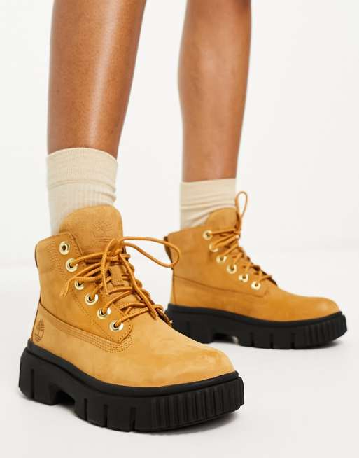 Timberland - Greyfield - Stivaletti in pelle nabuk color grano, 3 di 4