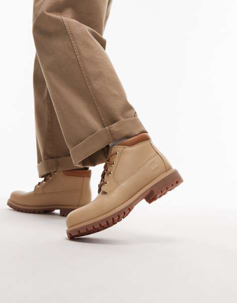 Timberland - Halfhoge waterbestendige chukka boots met veters in beige - view 1