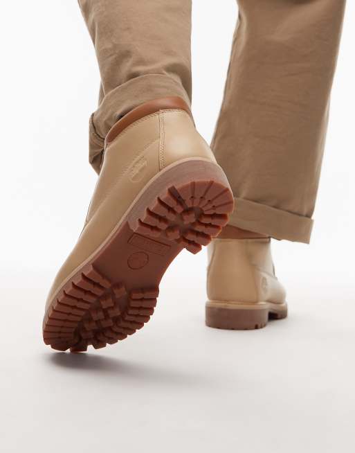 Timberland - Halfhoge waterbestendige chukka boots met veters in beige, 3 van 4