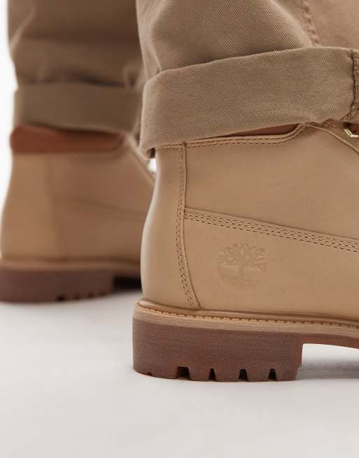 Timberland - Halfhoge waterbestendige chukka boots met veters in beige, 4 van 4