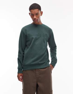Timberland Timberland Hampthon embroidered chest logo sweatshirt in green