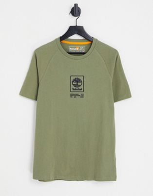Timberland Heavy Weight stack logo t-shirt in green