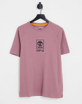 Timberland heavy weight stack t-shirt in pink
