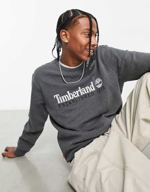 Felpa top timberland grigia