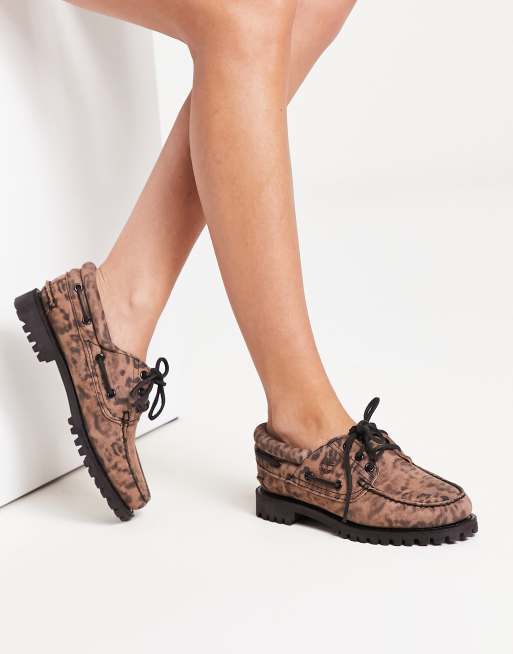 Leopard print hotsell boat shoes