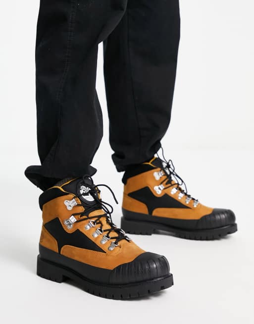 Timberland Heritage rubber toe hiker boots in wheat tan ASOS