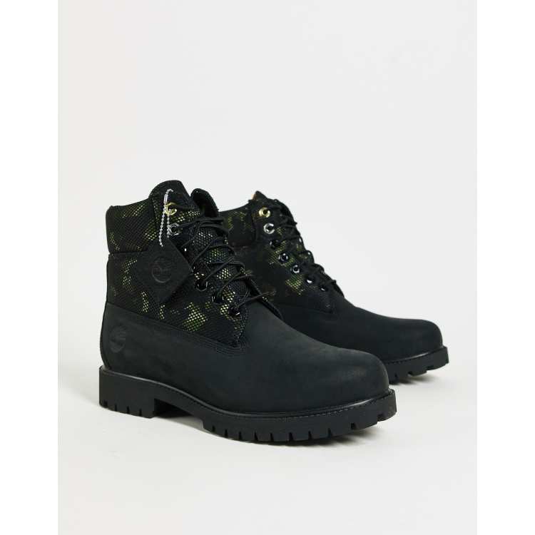 Timberland Heritage Scarponcini impermeabili neri e mimetici