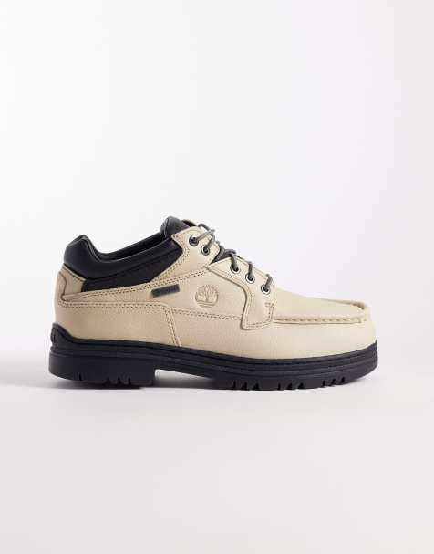 Timberland – Heritage – Schnürstiefel aus Gore-Tex-Material in Beige mit niedrigem Schaft - view 1