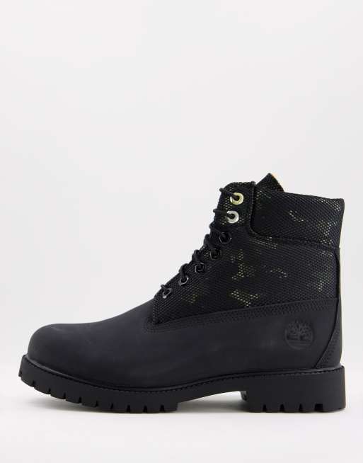 Black camouflage timberland boots clearance