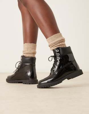 Timberland - Hochwertige 6-Zoll-Stiefel aus Lackleder in Schwarz
