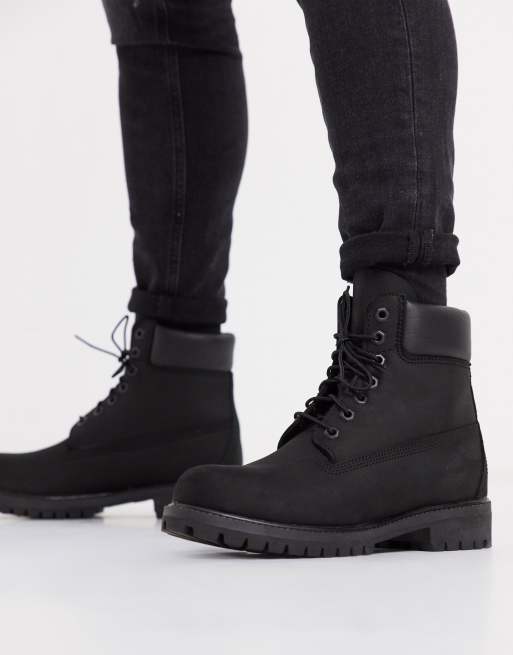 Timberland – Hochwertige Stiefel, 6 Zoll, schwarz | ASOS