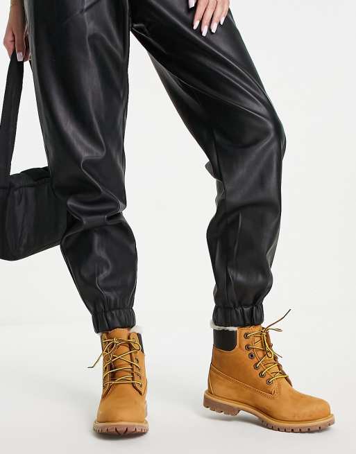 Timberland – Hochwertige Stiefel in Weizenbraun mit LAmmfellimitat, 6 Zoll, 4 von 4