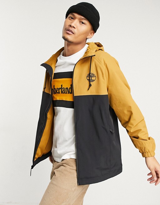 Timberland hooded shell jacket in mustard | Monroe Clothing