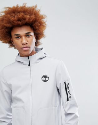 pedal Temporizador Odio Timberland hooded softshell jacket in light grey | ASOS