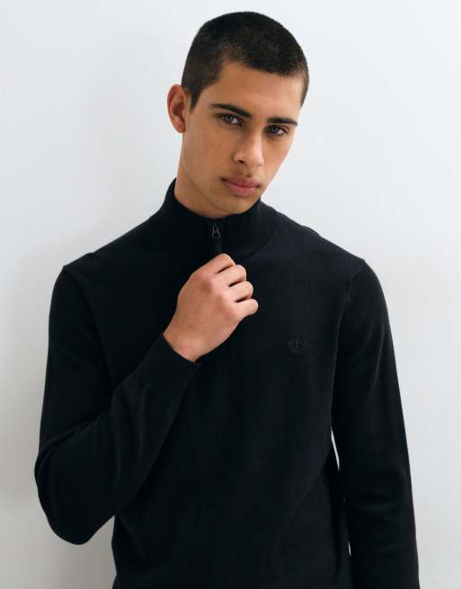 Timberland jersey con cremallera de 1/4 en negro, 3 de 5