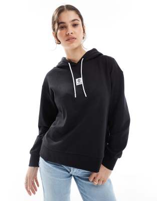 Timberland - Kapuzenpullover aus Loopback-Stoff in Schwarz