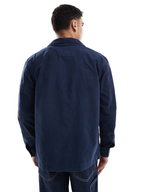 Timberland – Kempshire – Chore-Jacke aus verwaschenem Canvas in dunklem Saphirblau, 4 von 4