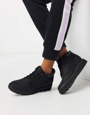 all black timberlands womens