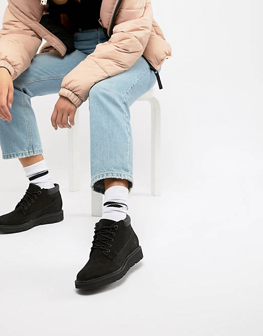 met tijd barsten Marty Fielding Timberland Kenniston Nellie Black Leather Ankle Boots | ASOS