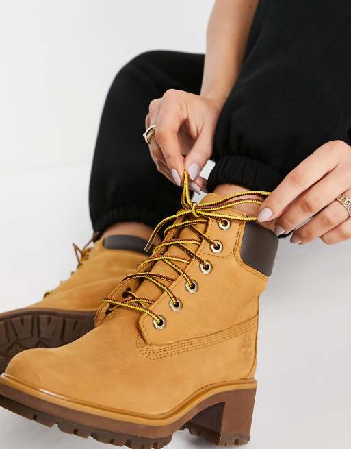 Timberland Kinsley 6 inch waterproof boots in wheat nubuck | ASOS