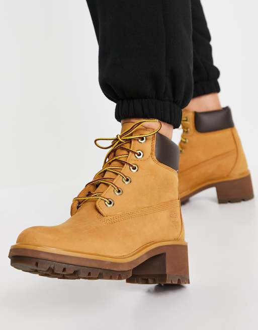 Timberland Kinsley 6 inch waterproof boots in wheat nubuck