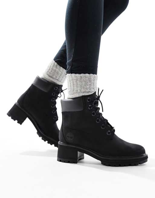 Timberland – Kinsley – Czarne botki ze skóry nubuk o wysokości 6 cali