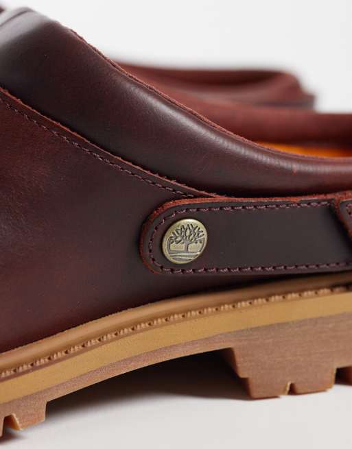 Timberland klapki typu clog w kolorze burgundowym, 3 z 4