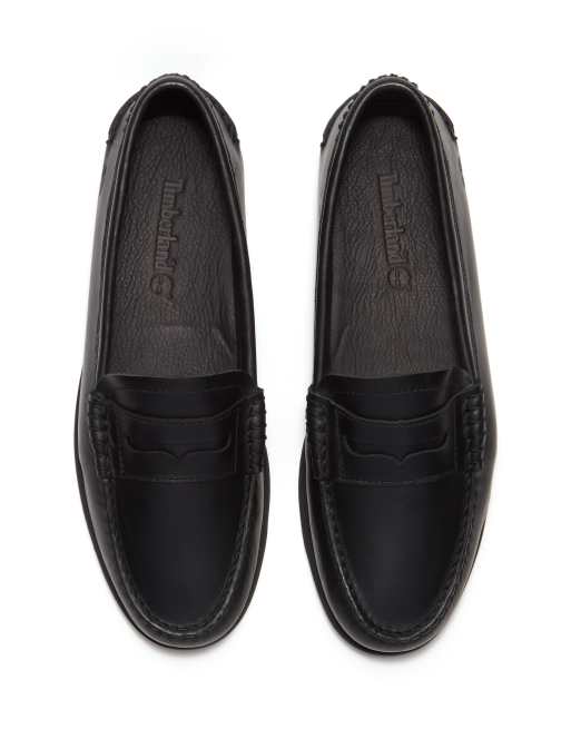 Timberland - Klassieke bootloafers van volnerf leer in zwart, 2 van 4