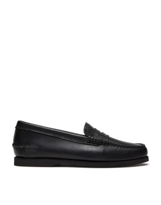 Timberland - Klassieke bootloafers van volnerf leer in zwart, 3 van 4