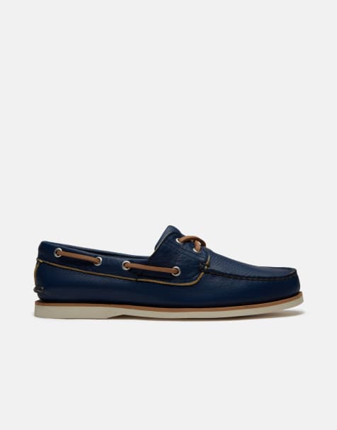 Timberland - Klassieke bootschoenen in donkerblauw volnerf - view 1