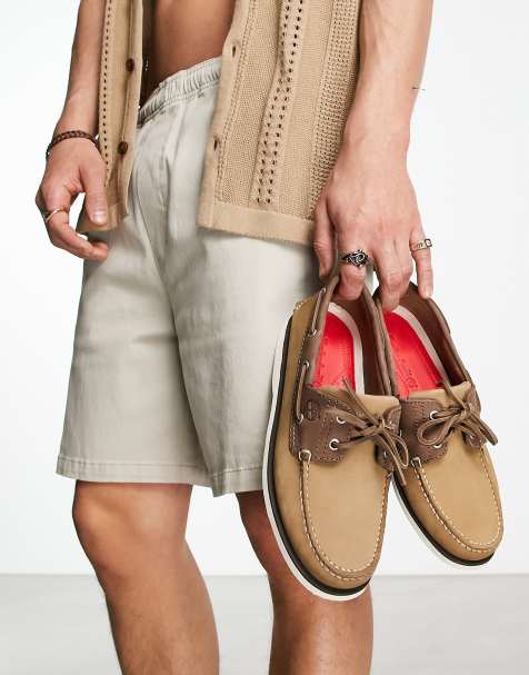 Timberland - Klassiske sejlersko med 2 snørehuller i beige nubuck-læder - view 1