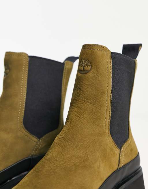 Khaki timberland deals boots womens