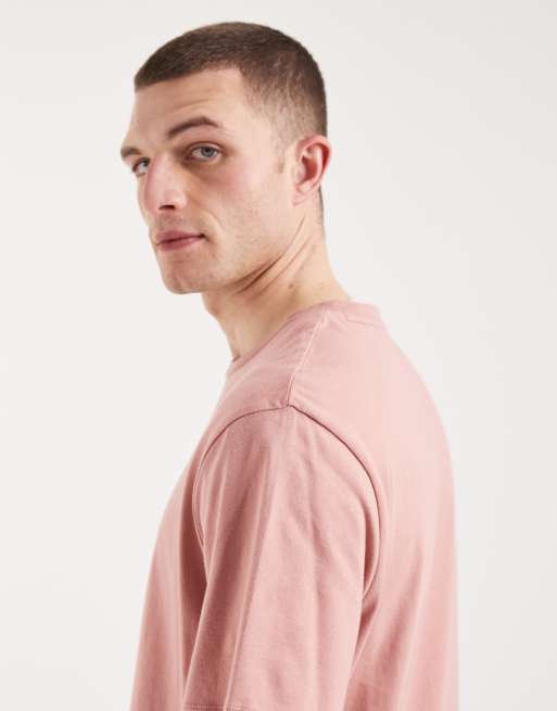 Timberland – Kurzärmliges T-Shirt in Aschrosa mit Stapellogo, 3 von 5