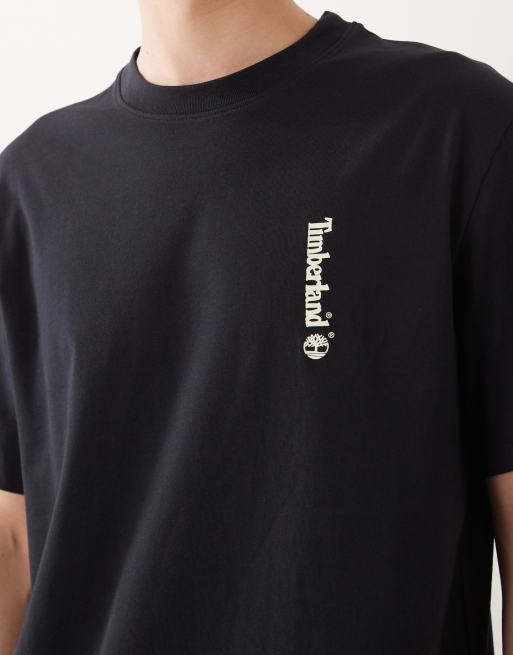 Timberland – Kurzärmliges T-Shirt in Schwarz mit ovalem Logo-Print, 5 von 5