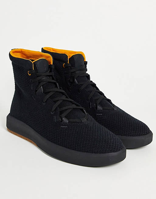 Timberland lace up ankle boot in black